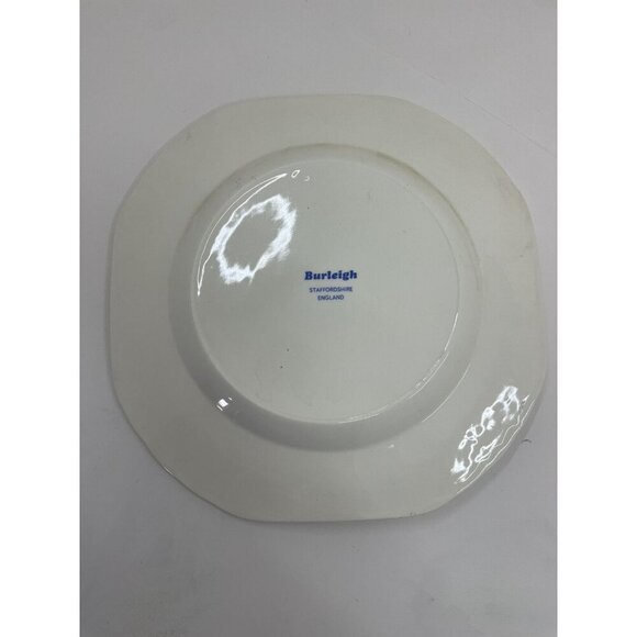 Burleigh Staffordshire Blue Boy Side Plate England Vintage China Ceramic - Picture 4 of 5